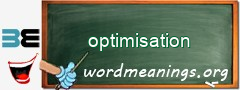 WordMeaning blackboard for optimisation